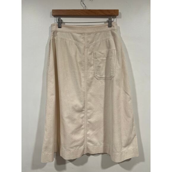 Women’s Uniqlo Corduroy Midi Skirt Cream 4 - Picture 3 of 4